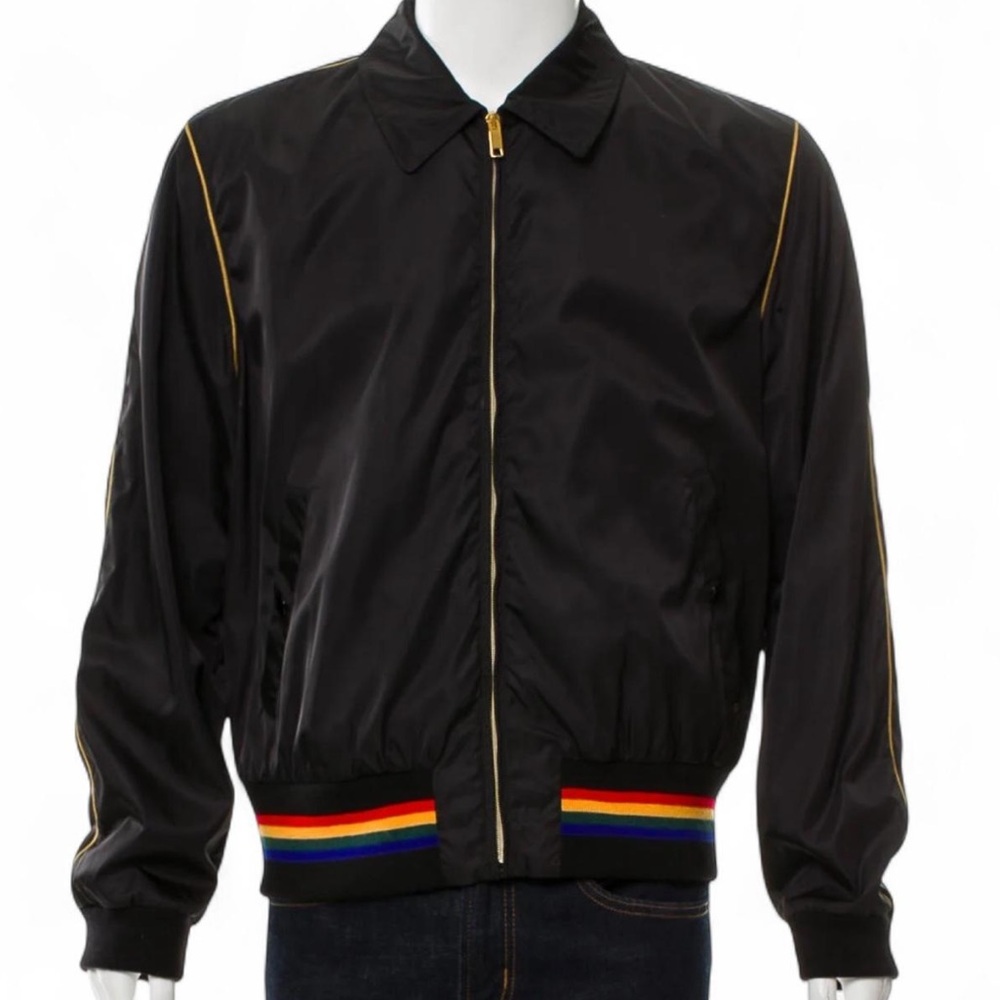 Marc Jacobs Black Jacket with Gold and Rainbow trim 2017 Staff International Col